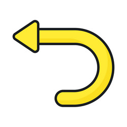a well designed return arrow in modern style easy vector image