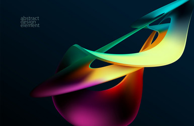 abstract background of fluid iridescent shape vector image