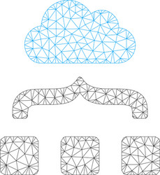 combine cloud polygonal frame mesh vector image