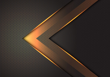 Dark Hexagon Mesh with Light Arrows vector image