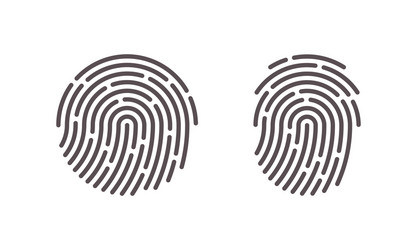 Fingerprint Scan Icons - Security & Access vector image