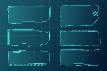 futuristic hud frames user interface elements vector image