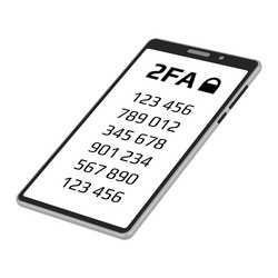 two factor authentication 2fa concept vector image
