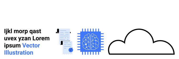 data security and artificial intelligence cloud vector image