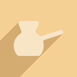 flat with shadow icon and mobile application turk vector image