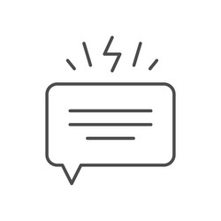 message warning line outline icon vector image