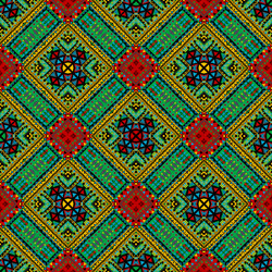 Colored african patchwork background with african Vector Image
