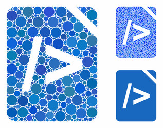 script code mosaic icon circles vector image