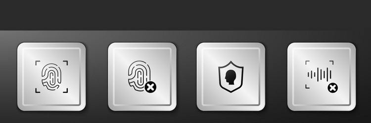 set fingerprint rejection user vector image
