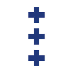 three vertical dots menu pixelated rgb color ui vector image