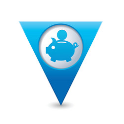 Copypig icon map pointer blue vector