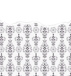 damask pattern with torn paper vector image
