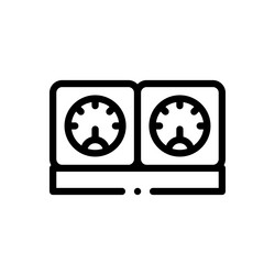 methane icon thin linear style design isolated vector image
