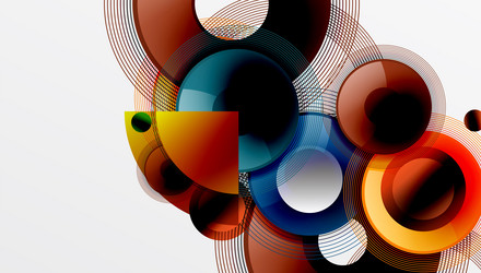 sleek with overlapping circles in vibrant vector image