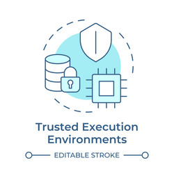 trusted execution environments soft blue concept vector image
