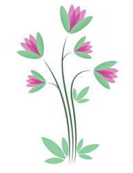 abstract flowers vector