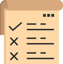 checklist testing report qa flat color icon vector image