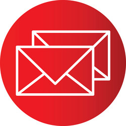 email icon in creative design with elements vector image