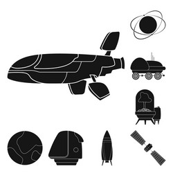 isolated object of mars and space symbol vector image
