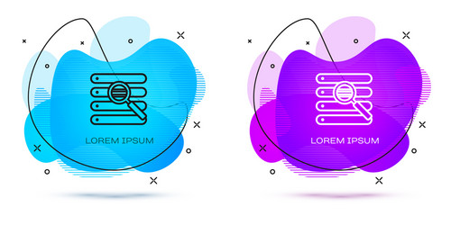 line search in a browser window icon isolated vector image