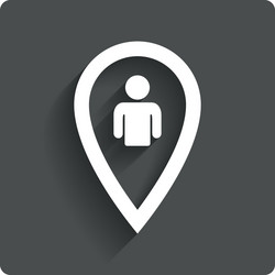 map pointer user sign icon marker symbol vector image