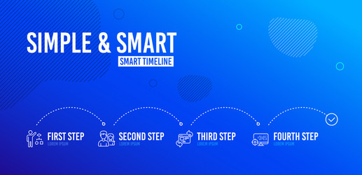teamwork algorithm and refresh website icons set vector image