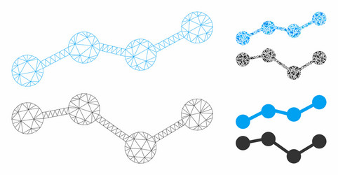 trends mesh wire frame model and triangle vector image