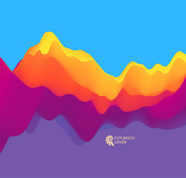 3d wavy background dynamic effect abstract vector image