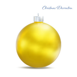 christmas tree golden ball isolated on white vector