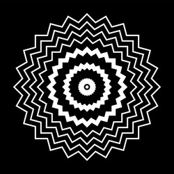 circle zig zag lines pattern vector image