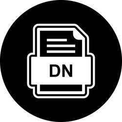 Dn file document icon vector