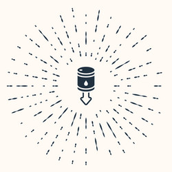 grey drop in crude oil price icon isolated vector image