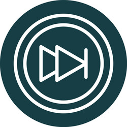 media control button sound block style icon vector image