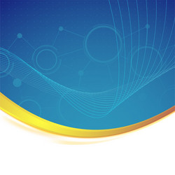 modernistic connection background gold border vector image