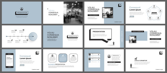 presentation and slide layout template design vector image