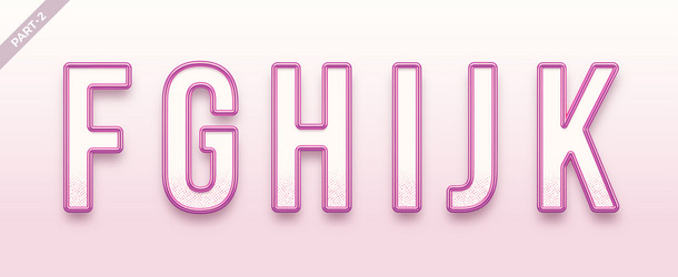 realistic pink metal font gold outline Vector Image