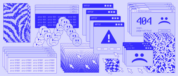 Retro 404 Error Screen vector image