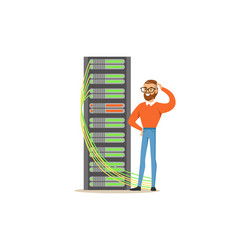 system administrator server admin programmer vector image