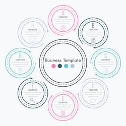 thin line infographic element vector