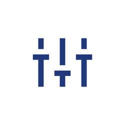vertical adjustment pixelated rgb color ui icon vector image