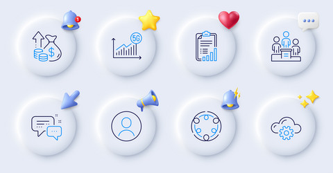 cloud computing inclusion and checklist line vector image