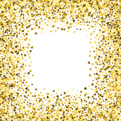 frame or border of random scatter hearts vector image