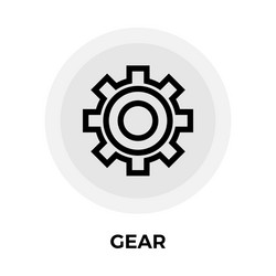 Gear flat icon vector