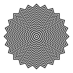 Geometric Zigzag Circle Pattern vector image