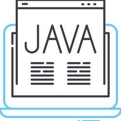 java line icon outline symbol vector image