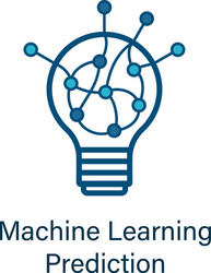 lamp icon with neural network inside vector image