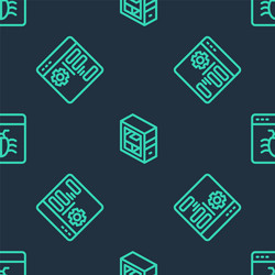 set line computer browser setting and system bug vector image