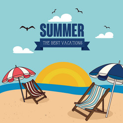 Happy summer holiday Royalty Free Vector Image