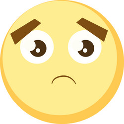 yellow emoji icon for app game ui or web design vector image