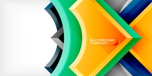 arrow with round elements color geometric shapes vector image